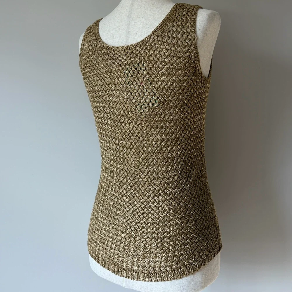 Lilly Pulitzer Gold Metallic Gina Tank - Picture 3 of 6
